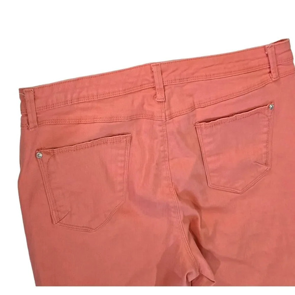 Gloria Vanderbilt women's peach orange Kaia Denim Skimmer Shorts - size 14 - Picture 4 of 12